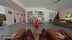 elektra meets deadpool for playful cosplay adventure in vr hd