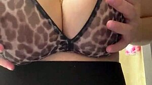 Slut Stepmom Flaunts Milky Tits Teasing in Steamy Shower