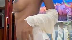 hey, watch this cute colombian babe destroy her fat ass with giant dildo!