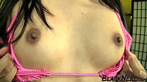 slim asian model eagerly licks bbc before rough interracial pounding