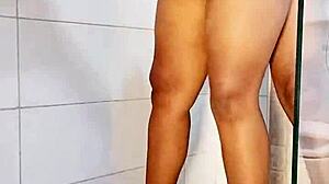 Roommate Sneaks First-Time Bathroom Fuck With Big Ass Teen