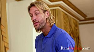 Carwash Flop Drops Step Mom And Daughters Pants For Family Fuck