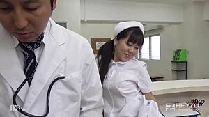 japanese babe gives sloppy blowjob and creampie handjob?