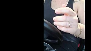 stepmom's first day as rideshare driver flashing huge tits