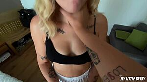 while wife's away hubby bangs babysitter's wet pussy ends in huge facial cumshot