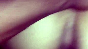 latina girlfriend's creamy pussy on friend's bbc