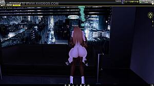 foxyahrixx bounces wildly on monster bbc riding it deep and hard!