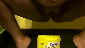 Kinky ebony bbw unleashes golden shower fetish in bold watersports play