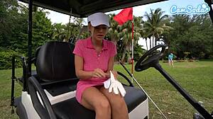 juicy big tit teen golfer masturbates publicly caught