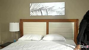 Maxine X's big tits bounce as bbc gangbangs her in rough orgy cowgirl