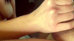 Skater chick gulps down massive cum handful