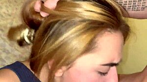 Hot Blonde Gags on Cock Deepthroat Before Hardcore Cum Swallow!