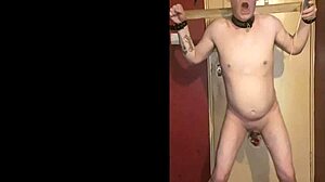 Bisexual Amateur Cuffed and Hooked Anal Electro Cock Humiliation on Cam