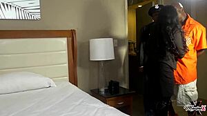 Maxine X's big tits bounce as bbc gangbangs her in rough orgy cowgirl