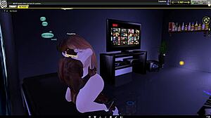 foxyahrixx bounces wildly on monster bbc riding it deep and hard!