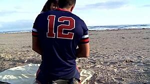 i'm getting pounded deep doggystyle on the beach creampie