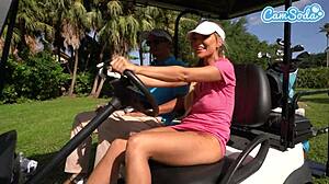 juicy big tit teen golfer masturbates publicly caught