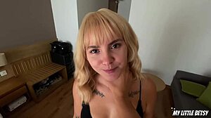 while wife's away hubby bangs babysitter's wet pussy ends in huge facial cumshot