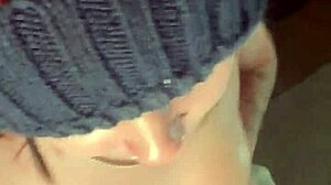 Skater chick gulps down massive cum handful