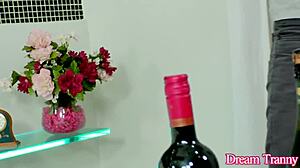 tgirl pietra radi barebacks dude then blasts cum in his mouth after assfucking