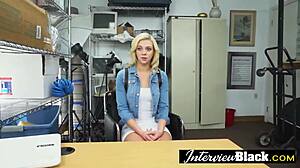 yo this slutty blonde teen's tiny tits bounce on bbc boss!