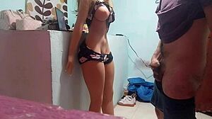 stepson sneaks his little dick into me while stepdad's gone