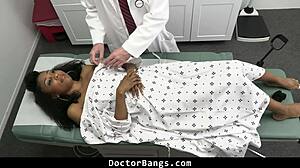 Shy teen patient secretly fucked hard by doctor in exam room?
