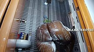 ebony mara exotic showers with nigerian cock deep doggy