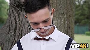 blonde czech cougar seduces young boy in long creampie game