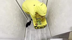 Husband pounds student courier in wild fantasy fuck