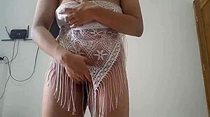 i'm exploding watching this tight latina teen finger her squirting pussy till she pees