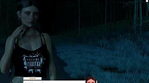 Redhead Poolside Midnight Ride: Lick Pussy, Titty Fuck, and Cunilingus Ending