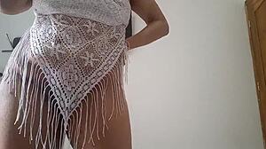 i'm exploding watching this tight latina teen finger her squirting pussy till she pees