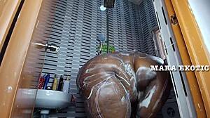 ebony mara exotic showers with nigerian cock deep doggy
