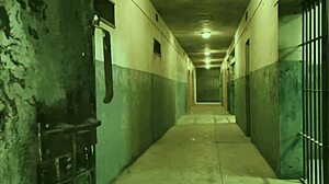 Dominatrix Mistress April Brutally Strap-on Fucks Bound Slave in Military Interrogation Camp