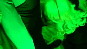 Latina shemale prostitute deepthroats in heels lingerie!