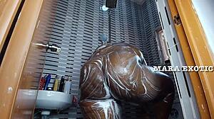 ebony mara exotic showers with nigerian cock deep doggy