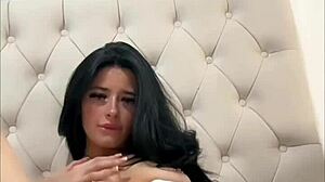 horny british slut fingers wet pussy in solo webcam frenzy