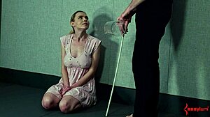 big ass gymnast rebel rhyder gulps piss enemas after somersaults