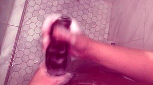 Stepbrother Convinces Sisters For Huge Cock Anal Shower Try