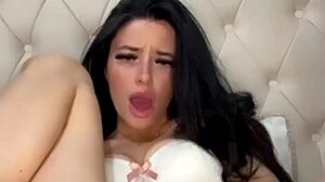 horny british slut fingers wet pussy in solo webcam frenzy