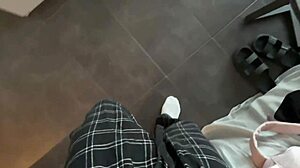 step sis stuck under table in panties so bro fucks her doggy pov