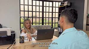 busty latina boss naty delgado rides danner mendez in naughty interview creampie game