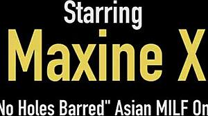 maxine x in pvc hood takes pussy and ass banging from bdsm toys