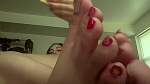 Mukbang Feet Tease Leads to Pussy Play