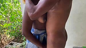 Young 18YO Teases Fuck On Granny's Outdoor Mat