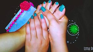 teen babe's foot massage triggers wild orgasm fetish