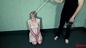 big ass gymnast rebel rhyder gulps piss enemas after somersaults