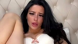 horny british slut fingers wet pussy in solo webcam frenzy