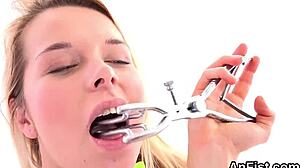 Foxy lesbians fist stretch yummy slits and tight anal holes